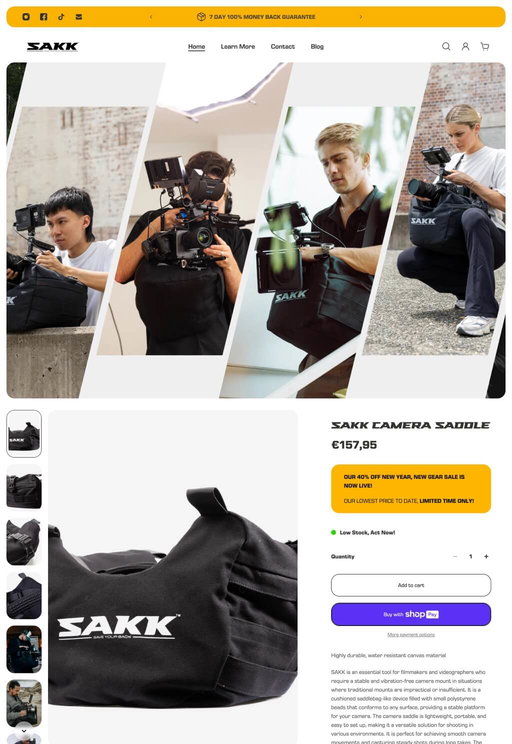 Store example. sakkcameraequipment