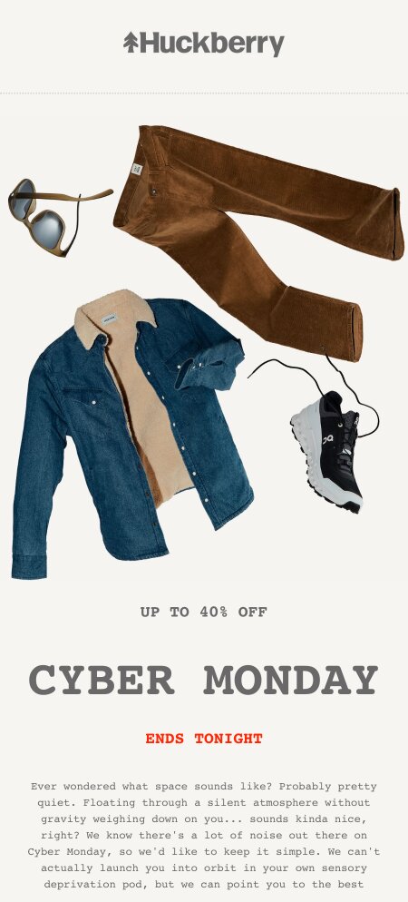 Email example. Huckberry