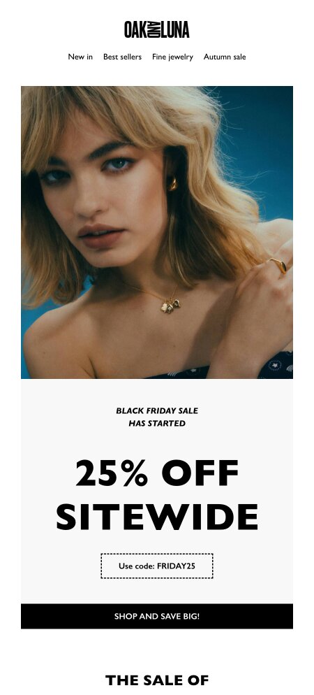 Email example. Oak and Luna